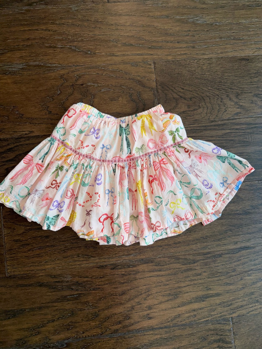 Pink Chicken Pink Bowprint Tiered Mini Skirt
